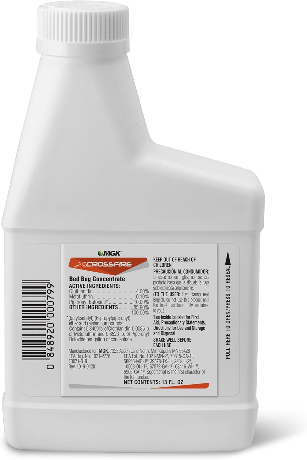 MGK Crossfire® Bed Bug Concentrate Kills Pyrethroid-Resistant Bed Bug Strains 13 oz Non-Staining MGK Crossfire® Bed Bug Concentrate | Kills Pyrethroid-Resistant Bed Bug Strains | 13 oz | Non-Staining