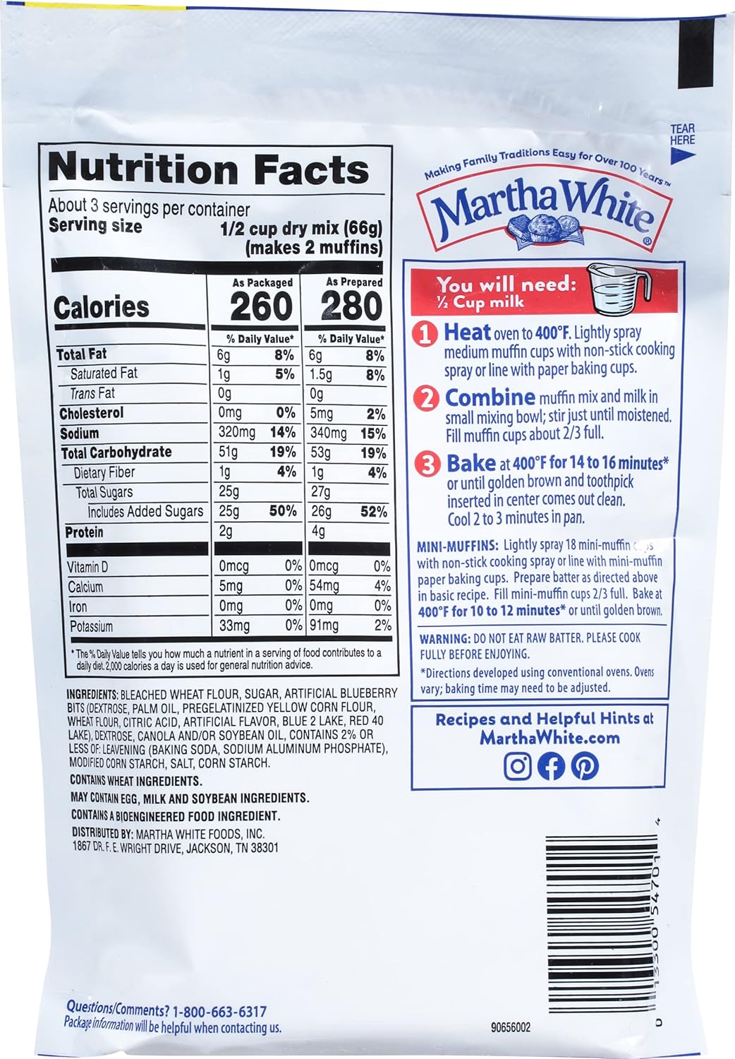 Martha White Muffin Mix Sampler Variety Pack, Pack of 12, Chocolate Chip, Blueberry, Strawberry, Cinnamon Sugar, Wildberry, Just Add Milk11