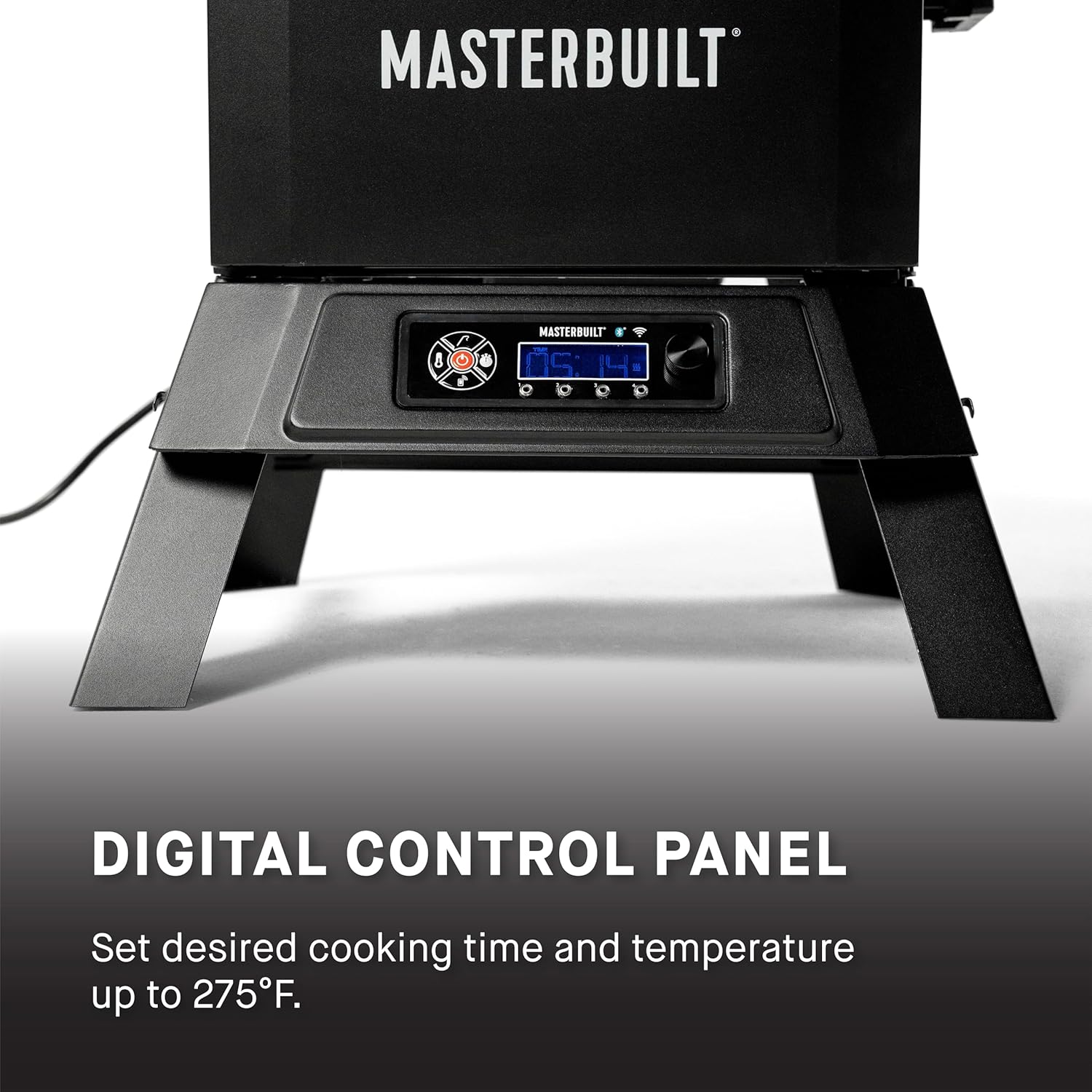 Masterbuilt®710 WiFi Digital Smoker, Vertical Design, 711 Cooking Sq. Inches, 4 Chrome Coated Smoking Racks, Wood Chip Loader, Electric Fuel Source to Plug in and Start Cooking, Black Model MB200709241