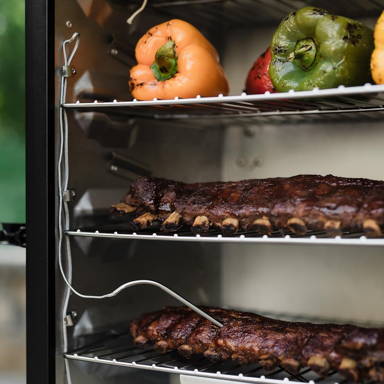 Masterbuilt®710 WiFi Digital Smoker, Vertical Design, 711 Cooking Sq. Inches, 4 Chrome Coated Smoking Racks, Wood Chip Loader, Electric Fuel Source to Plug in and Start Cooking, Black Model MB2007092418