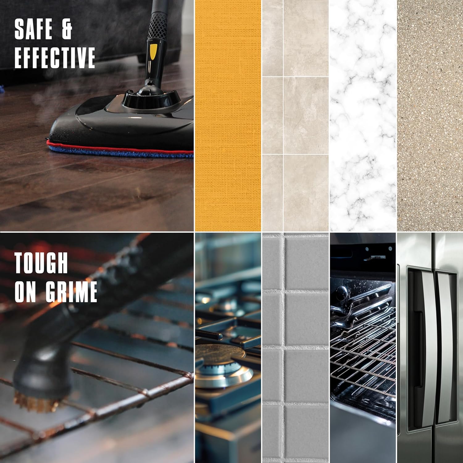 McCulloch MC1270 Portable Power Steam Cleaner, 30 Minute Runtime, 16 Accessories Mop Head, Brushes, & More - Built for Home, Tile, Grout, Carpet, Furniture, & Personal Car Detailing8