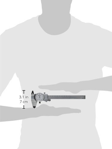 Mitutoyo 505-742J Dial Caliper, 0.1 per Rev, 0-6 Range, 0.001 Accuracy1