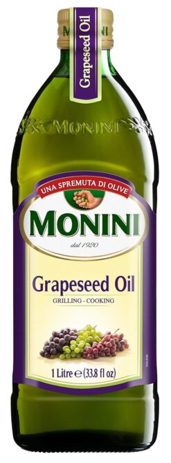 Monini Premium Extract Grapeseed Oil | Italian Imported | Perfect for Grilling and Cooking | 33.8oz