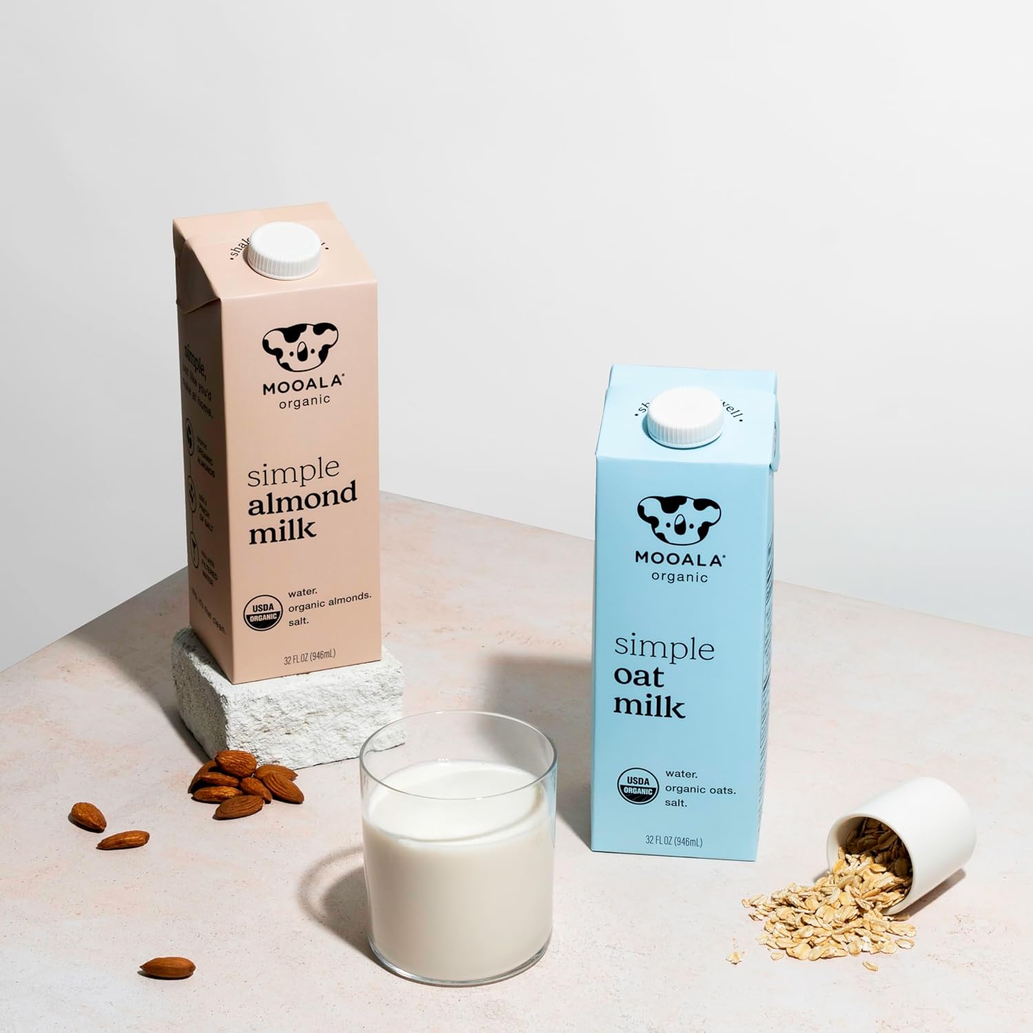 Mooala Organic Simple Oat Milk, 32oz - 3 Ingredient, Shelf Stable, No Gums, No Oils, No Fillers, Non-GMO, No Additives, Dairy Free Plant Based Milk, 6 pack11