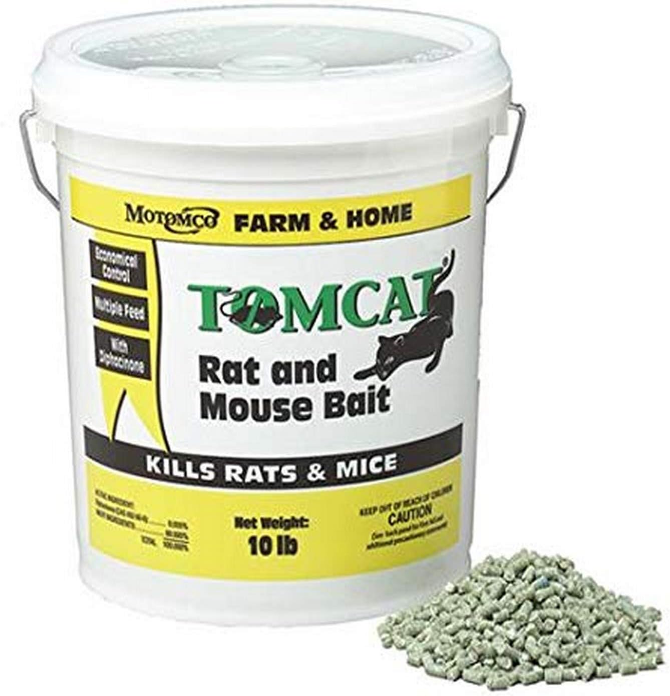 Motomco 008-32345 Tomcat Rat and Mouse Bait Pellet, 10 lb Motomco 008-32345 Tomcat Rat and Mouse Bait Pellet, 10 lb