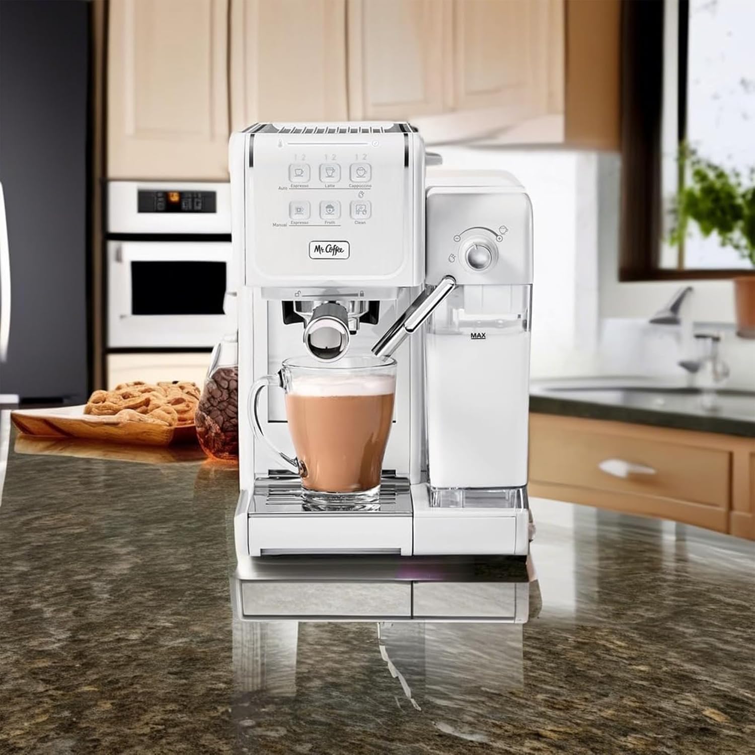 Mr. Coffee One-Touch CoffeeHouse - Espresso, Cappuccino, and Latte Maker, with Easy Serving Espresso (ESE) Pod compatibility - White11