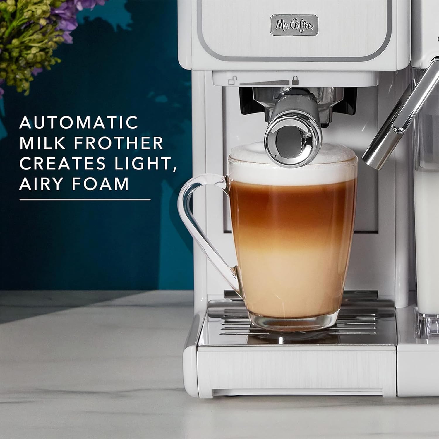 Mr. Coffee One-Touch CoffeeHouse - Espresso, Cappuccino, and Latte Maker, with Easy Serving Espresso (ESE) Pod compatibility - White4