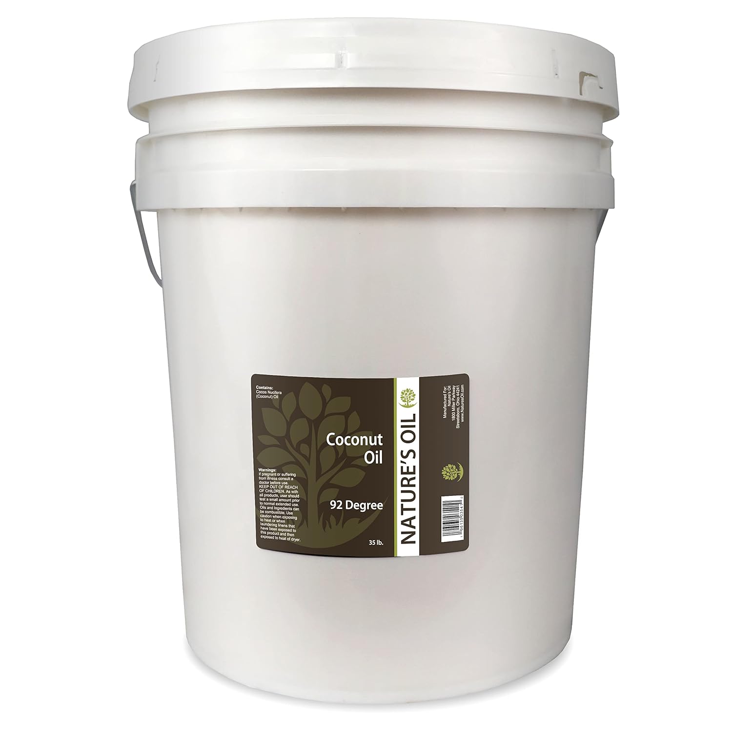 Nature's Oil Coconut 92 Degree, Naturally Refined, 35lbs (5 Gallon) Nature's Oil Coconut 92 Degree, Naturally Refined, 35lbs (5 Gallon)