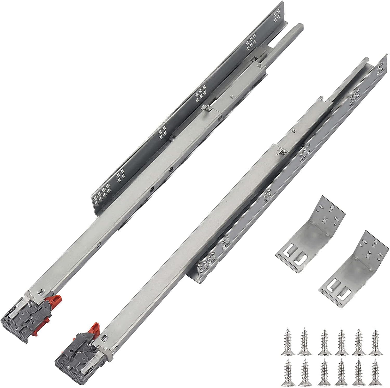 OCG Undermount Drawer Slides 12 inch (6 Pairs), Full Extension Soft Close Concealed Drawer Runners, Come with Mounting Screws and Brackets OCG Undermount Drawer Slides 12 inch (6 Pairs), Full Extension Soft Close Concealed Drawer Runners, Come with Mounting Screws and Brackets