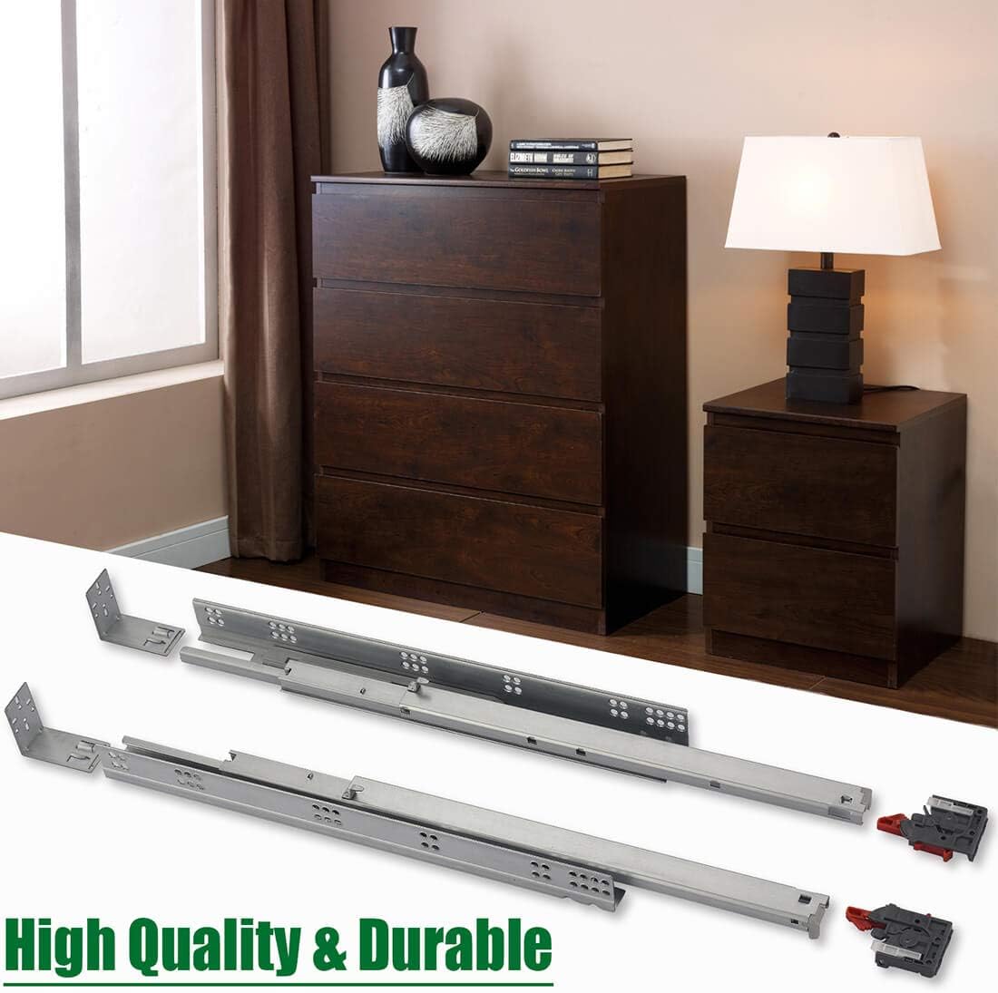 OCG Undermount Drawer Slides 12 inch (6 Pairs), Full Extension Soft Close Concealed Drawer Runners, Come with Mounting Screws and Brackets0
