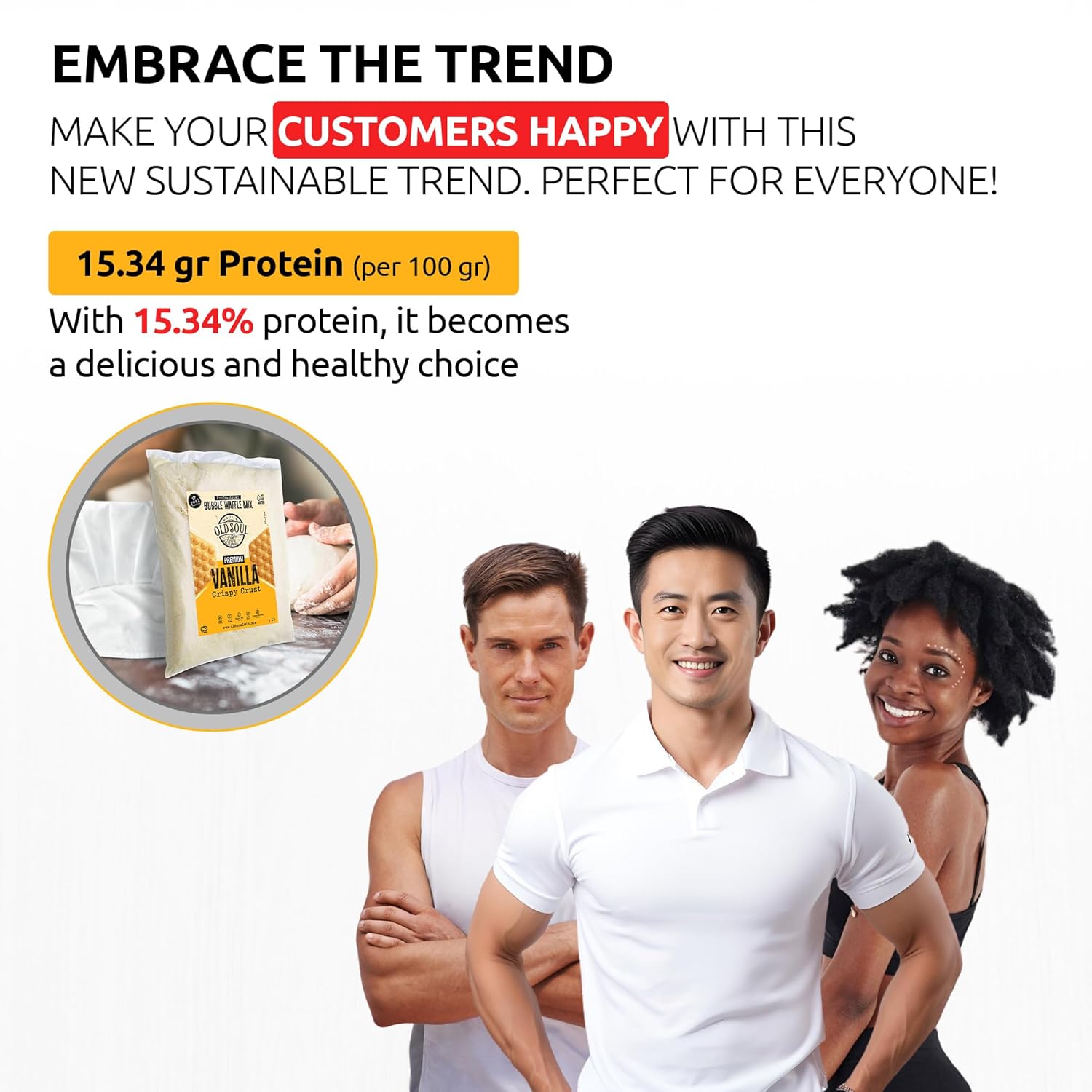 OldSoul Professional Bubble Waffle Mix Crispy Vanilla Flavor Egg Waffle Mix 28 Waffles (5 Lbs, Traditional)0