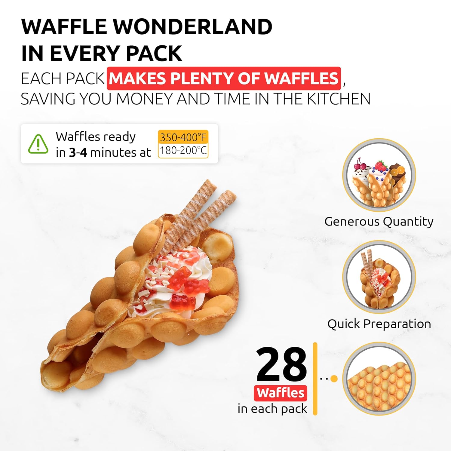 OldSoul Professional Bubble Waffle Mix Crispy Vanilla Flavor Egg Waffle Mix 28 Waffles (5 Lbs, Traditional)1