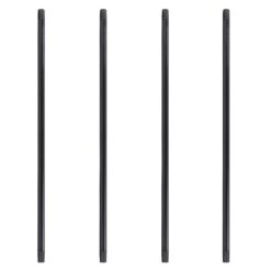 PIPE DECOR 362 PD1X42-4 1 in. x 42 in. Black Industrial Steel Grey Plumbing Pipe (4-Pack)