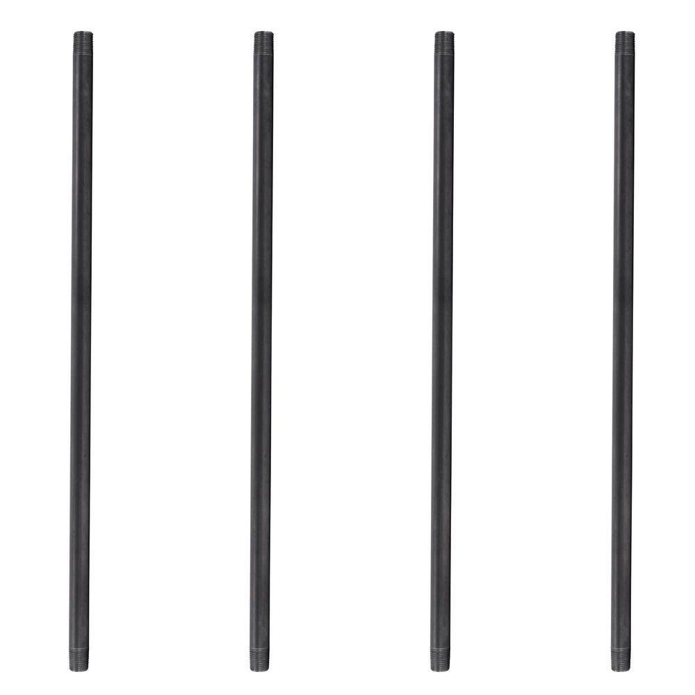 PIPE DECOR 362 PD34X72-4 3 4 in. x 72 in. Industrial Steel Grey Plumbing Pipe in Black (4-Pack) PIPE DECOR 362 PD34X72-4 3/4 in. x 72 in. Industrial Steel Grey Plumbing Pipe in Black (4-Pack)