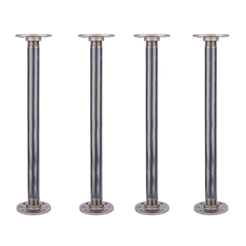 PIPE DECOR 365 PD1X24F-LEG 1 in. x 2 ft. L Black Steel Pipe and Flange Table Leg Kit (Set of 4) PIPE DECOR 365 PD1X24F-LEG 1 in. x 2 ft. L Black Steel Pipe and Flange Table Leg Kit (Set of 4)