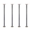 PIPE DECOR 365 PD1X30F-LEG 1 in. x 2.5 ft. L Black Steel Pipe Flange Table Leg Kit (Set of 4)