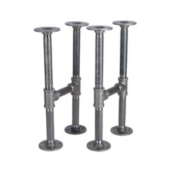 PIPE DECOR 365 PD34BHL2PK 3/4 in. x 1.3 ft. Black Steel Pipe Industrial H Style Bench Leg Kit