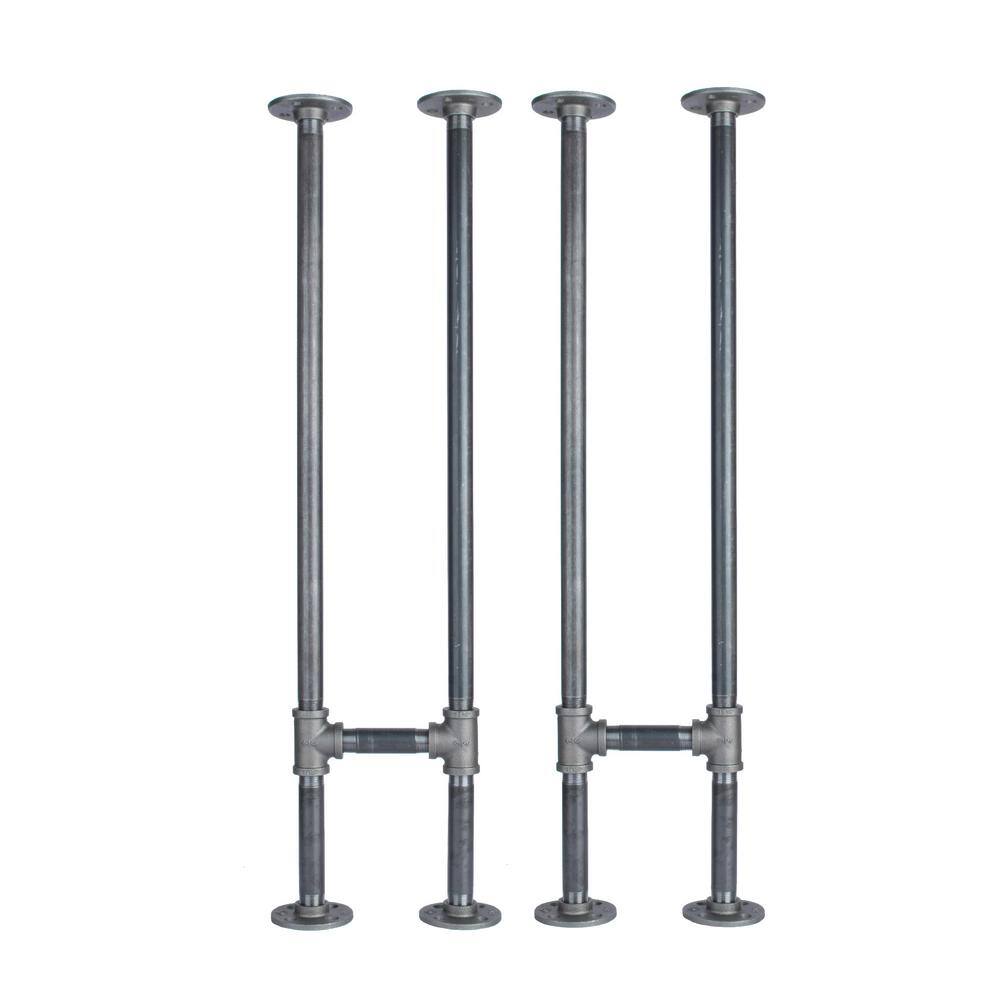 PIPE DECOR 365 PD34CHL2PK 3 4 in. x 2.6 ft. H Black Steel Pipe Heavy Duty Industrial Pipe H Style Console Table Legs (2-Pack) PIPE DECOR 365 PD34CHL2PK 3/4 in. x 2.6 ft. H Black Steel Pipe Heavy Duty Industrial Pipe H Style Console Table Legs (2-Pack)