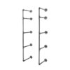 PIPE DECOR 365 PD4TIER 1/2 in. Black Pipe 11.75 in. D x 48.5 in. H Wall Mounted 4-Tier Shelf Kit