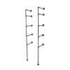 PIPE DECOR 365 PD4TIERFLMT 1/2 in. Black Steel Pipe 11.75 in. D x 72.5 in. H Floor Mounted 4-Tier Shelf Kit