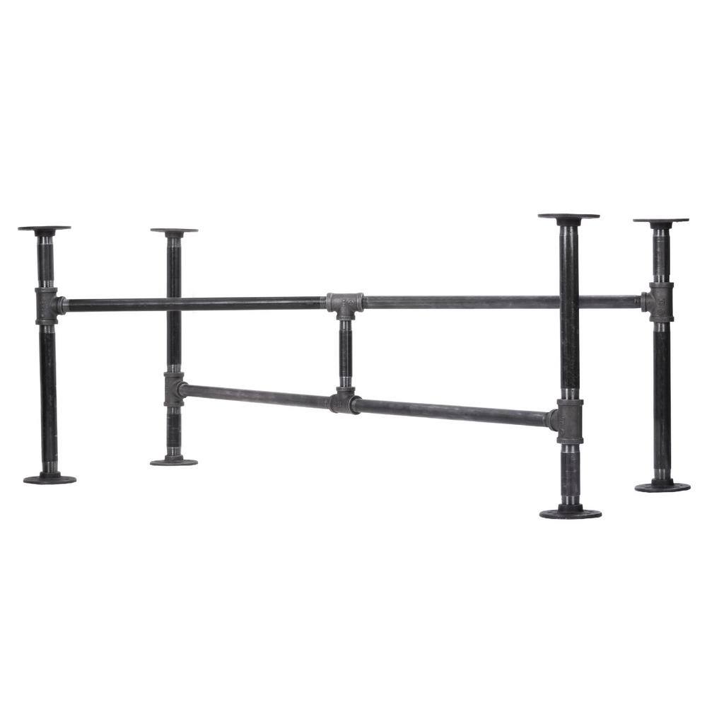 PIPE DECOR 365 PDCT20 3 4 in. x 3.5 ft. L x 18 in. H Black Steel Pipe Turnpike Design Coffee Table Kit PIPE DECOR 365 PDCT20 3/4 in. x 3.5 ft. L x 18 in. H Black Steel Pipe Turnpike Design Coffee Table Kit