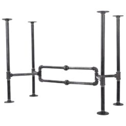 PIPE DECOR 365 PDDK10 3/4 in. Black Steel Pipe 3 ft. L x 28.5 in. H "O" Design Desk Kit