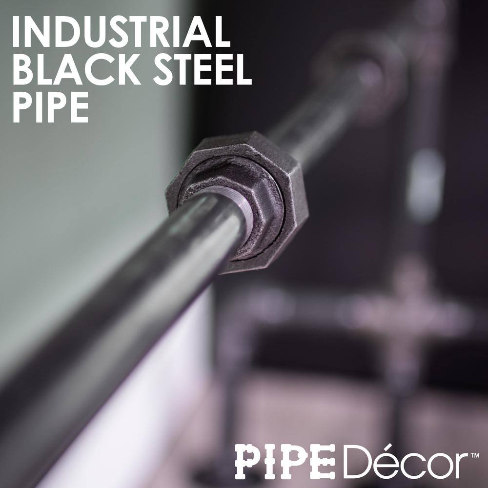 PIPE DECOR 365 PDDK20 3 4 in. Black Steel Pipe 3.75 ft. L x 31 in. H M Design Desk Kit9