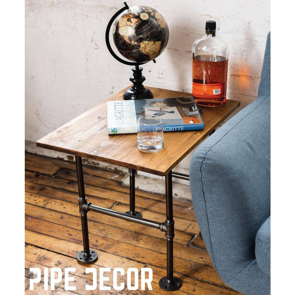 PIPE DECOR 365 PDET10 1 2 in. Black Pipe 16.5 in. W x 19.5 in. H H Design End Table Leg Kit11