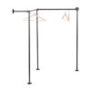 PIPE DECOR 365 PDFMW20 1/2 in. x 5 ft. L Black Pipe Corner Wall Mounted Clothing Rack Kit