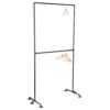PIPE DECOR 365 PDFMW50 1 2 in. x 3.2 ft. L Black Pipe 2-Tier Freestanding Clothing Rack Kit