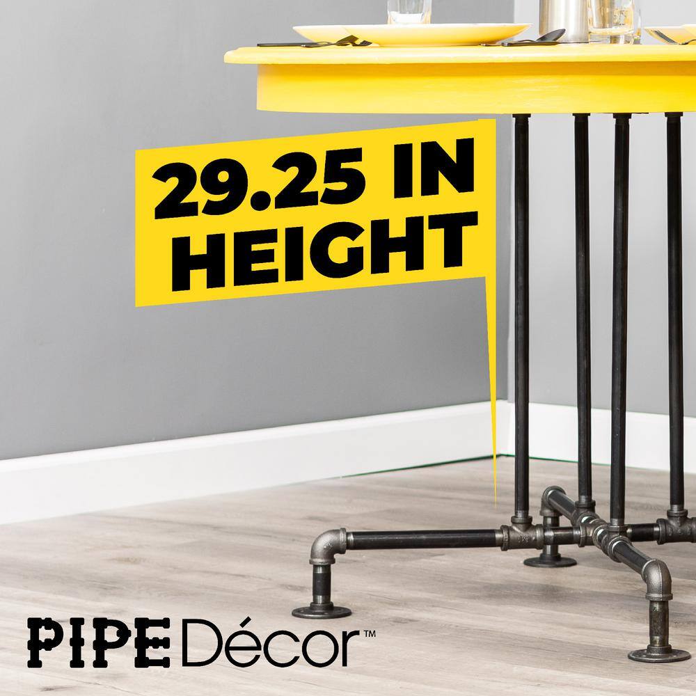 PIPE DECOR 365 PDKT3 3 4 in. Black Pipe 36.25 in. L x 29.25 in. H Blackjack Design Kitchen Table Kit4