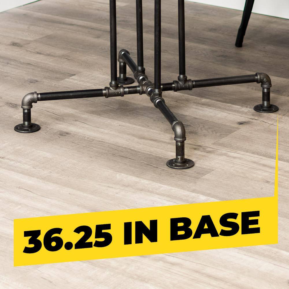 PIPE DECOR 365 PDKT3 3 4 in. Black Pipe 36.25 in. L x 29.25 in. H Blackjack Design Kitchen Table Kit5