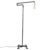 PIPE DECOR 365 PDLAMP6 1/2 in. Black Steel Pipe 56 in. H Extended Arm Floor Lamp Kit