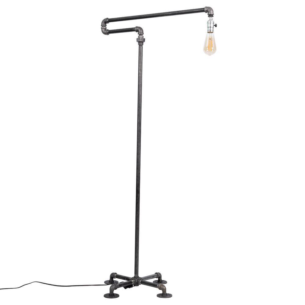 PIPE DECOR 365 PDLAMP61 2 in. Black Steel Pipe 56 in. H Extended Arm Floor Lamp Kit PIPE DECOR 365 PDLAMP6 1/2 in. Black Steel Pipe 56 in. H Extended Arm Floor Lamp Kit