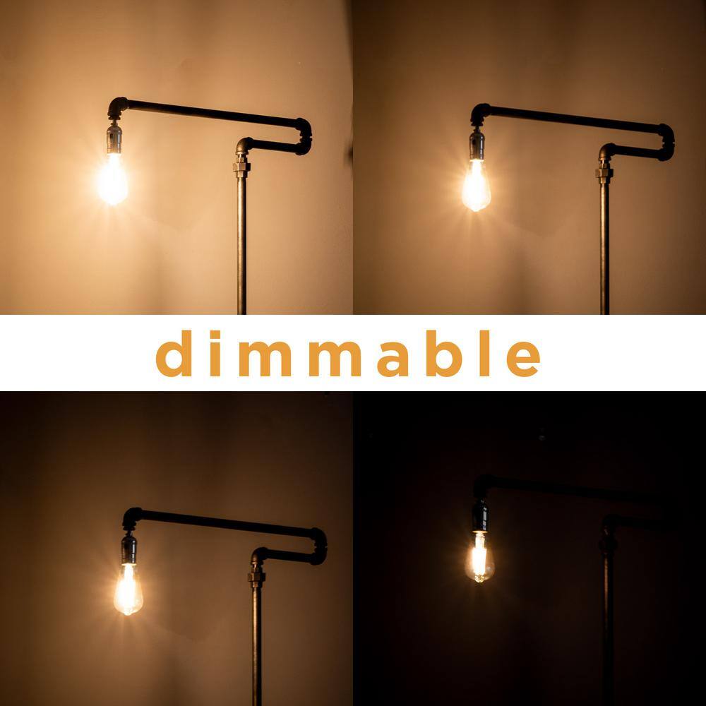 PIPE DECOR 365 PDLAMP61 2 in. Black Steel Pipe 56 in. H Extended Arm Floor Lamp Kit7