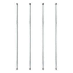 PIPE DECOR PDG P1X60-4 1 in. x 5 ft. Galvanized Steel Pipe (4-Pack)