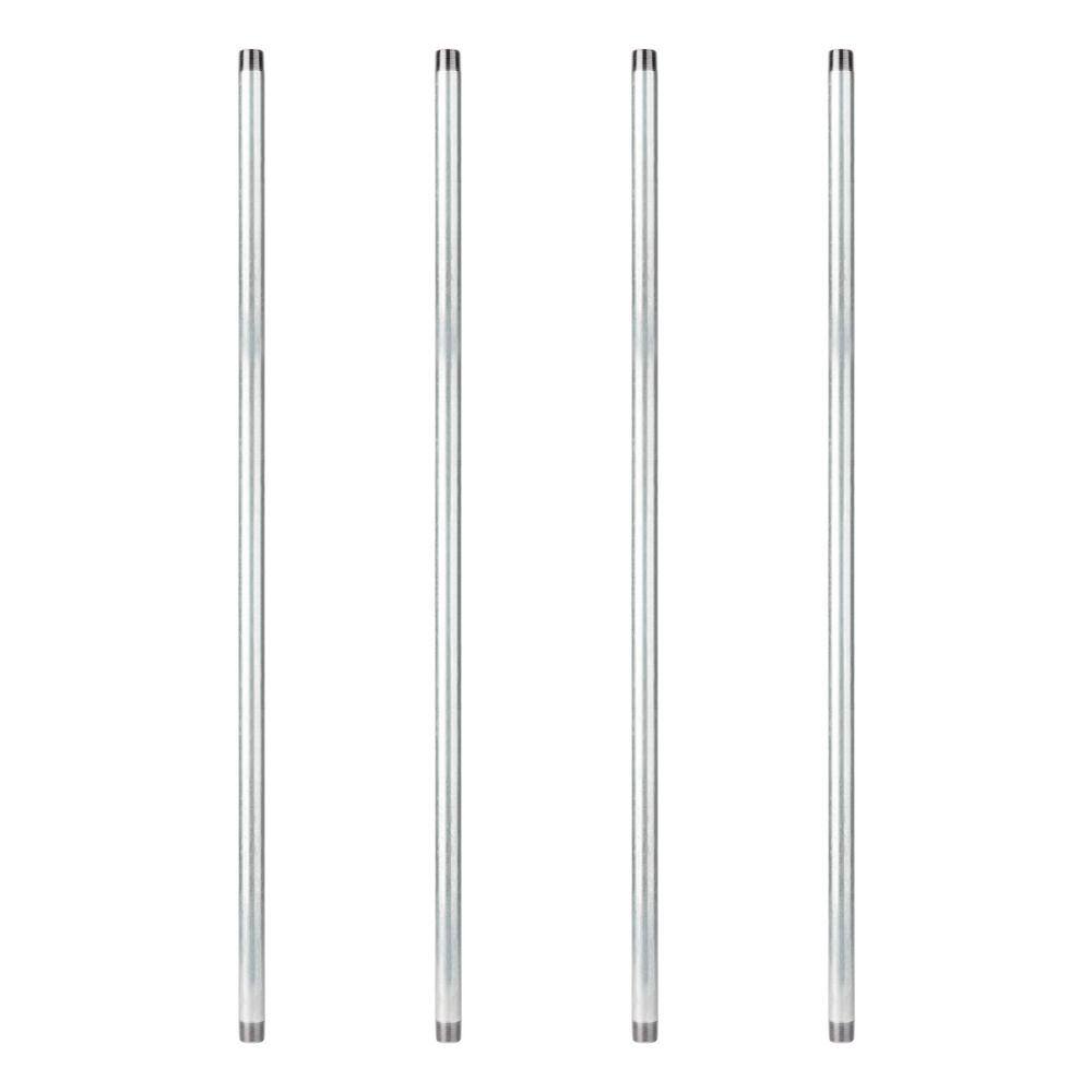 PIPE DECOR PDG P1X60-4 1 in. x 5 ft. Galvanized Steel Pipe (4-Pack) PIPE DECOR PDG P1X60-4 1 in. x 5 ft. Galvanized Steel Pipe (4-Pack)