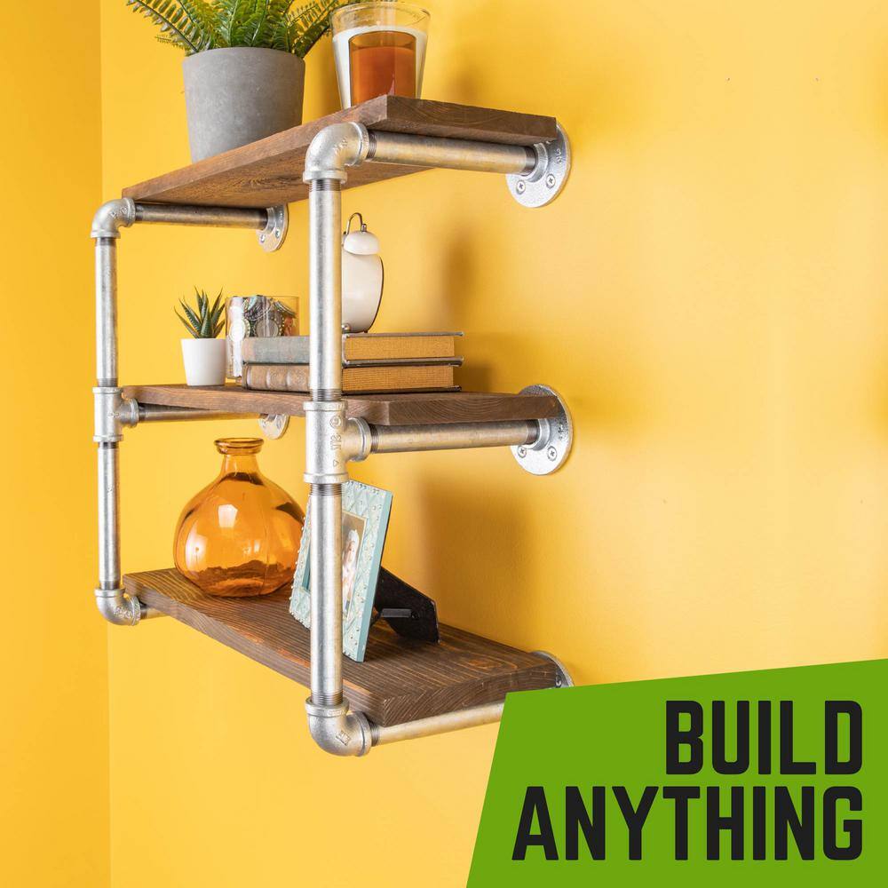 PIPE DECOR PDG P1X60-4 1 in. x 5 ft. Galvanized Steel Pipe (4-Pack)9