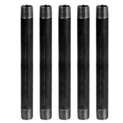 PLUMBFLEX 1172PBL-5 1-1/4 in. x 72 in. Black Steel Pipe (5-Pack)