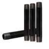 PLUMBFLEX 2510NPBL-4 Black Steel Pipe, 2-1/2 in. x 10 in. Nipple Fitting (Pack of 4)