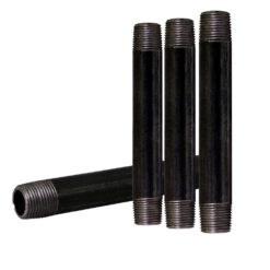 PLUMBFLEX 2510NPBL-4 Black Steel Pipe, 2-1/2 in. x 10 in. Nipple Fitting (Pack of 4)