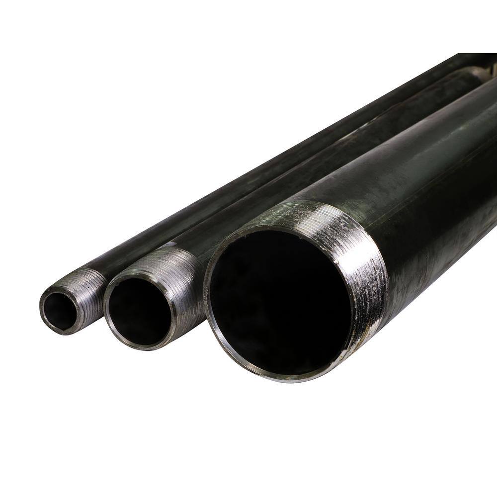 PLUMBFLEX 3460PBL-N-5 3 4 in. x 5 ft. Black Steel Pipe (5-Pack)2