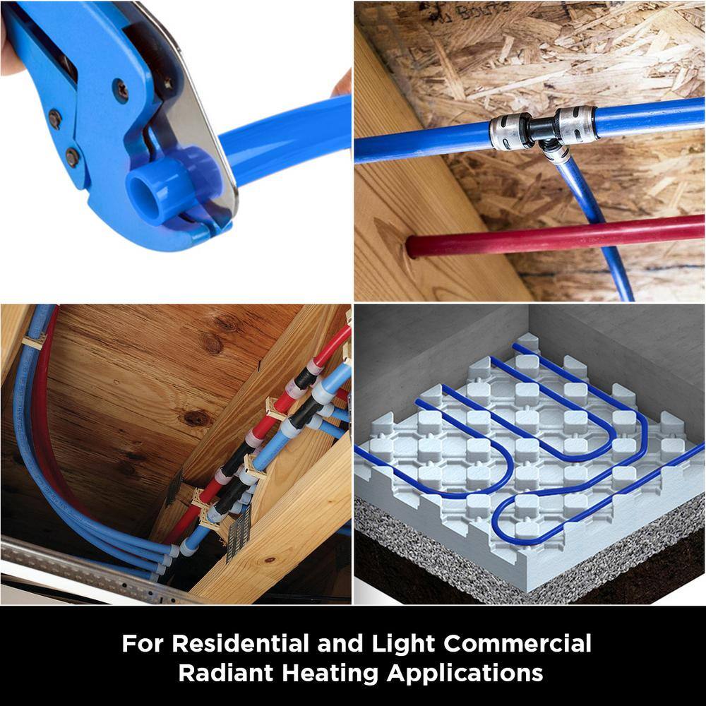 PLUMBFLEX A-PFW-B1300 1 in. x 300 ft. Blue Polyethylene Tubing PEX A Non-Barrier Pipe and Tubing for Potable Water12