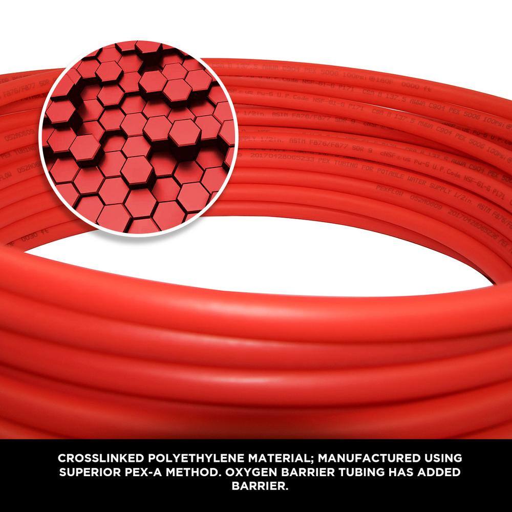 PLUMBFLEX AOBR34100 3 4 in. x 100 ft. PEX A Tubing Oxygen Barrier Pipe for Hydronic Radiant Floor Heating Systems6