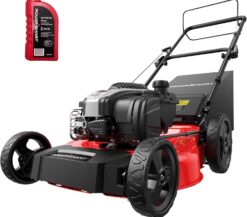 PowerSmart B8721S2 21-Inch Gas Lawn Mower with B&S Engine, 3-in-1 (Bag/Mulch/Rear Discharge), Self-Propelled, 6 Cutting Heights, Durable Steel Deck, Rear-Wheel Drive