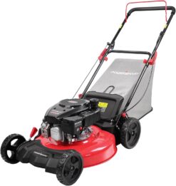 PowerSmart DV8621P Gas Lawn Mower 21-Inch 144cc OHV Engine 3-in-1 Push Mower with Bagging