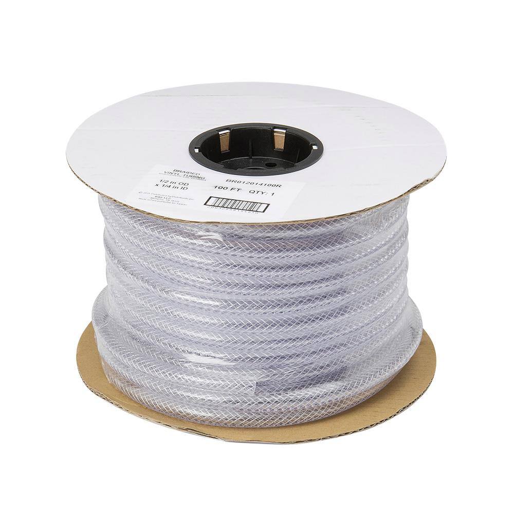 ProLine Series BR001034050R 1 in. OD x 3 4 in. ID x 50 ft. Braided Clear Vinyl Tubing ProLine Series BR001034050R 1 in. OD x 3/4 in. ID x 50 ft. Braided Clear Vinyl Tubing
