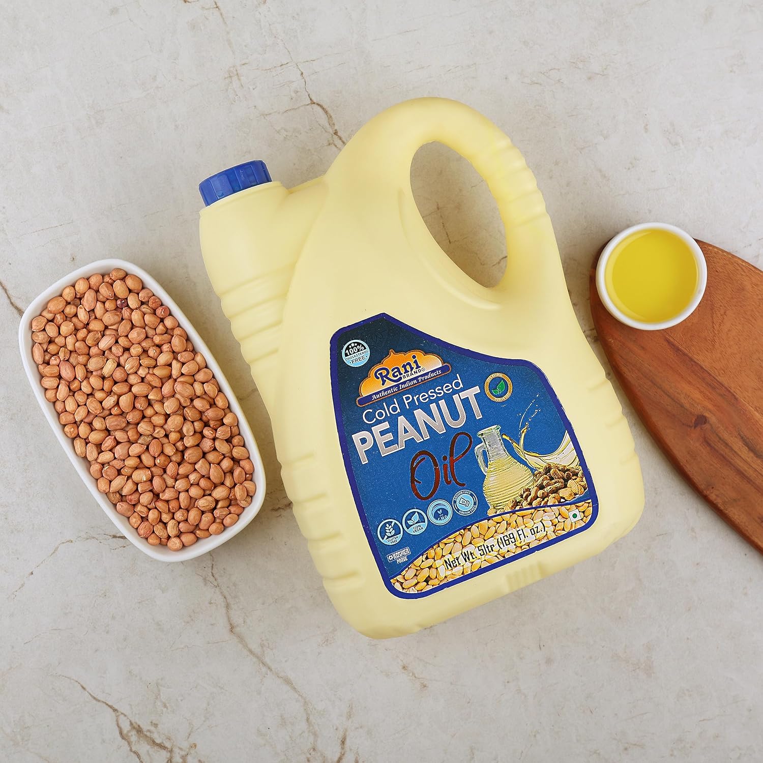 Rani Peanut Oil 169 Ounce (5 Liter) Cold Pressed 100% Natural NON-GMO Kosher Vegan Gluten Free0