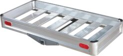 Rockland Aluminum Hitch Cargo Carrier - 500-lb Load Capacity, Trailer Cargo Carrier Hitch Mount for RV's, Trucks, SUV's, Vans, Cars with 2