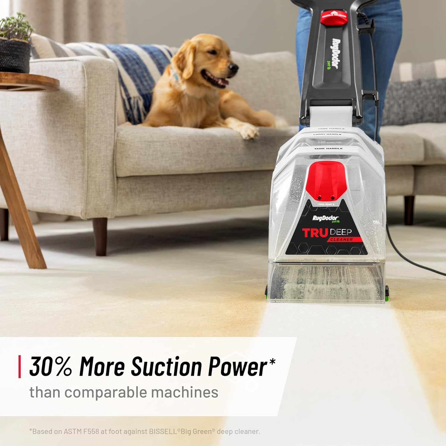 Rug Doctor Pet TruDeep Carpet Cleaner, Pet Upholstery Tool, Best-In-Class Suction Power, Dual Brush Cross-Action Technology for One-Pass Cleaning1